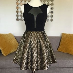 WINDSOR homecoming Black & Gold Dress